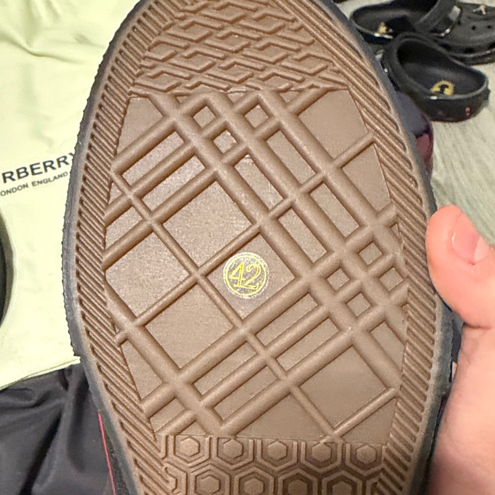 Burberry Black and Gray Checkered Sneakers - Picture 7 of 7